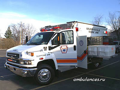 Машина скорой помощи для выездов на пожары и прочие происшествия